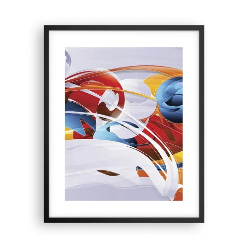 Affiche dans un cadre noir - Poster - La danse des éléments - 40x50 cm
