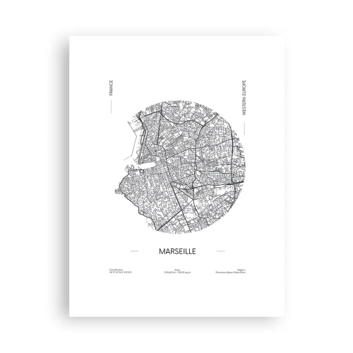 Affiche - Poster - Anatomie de Marseille - 30x40 cm