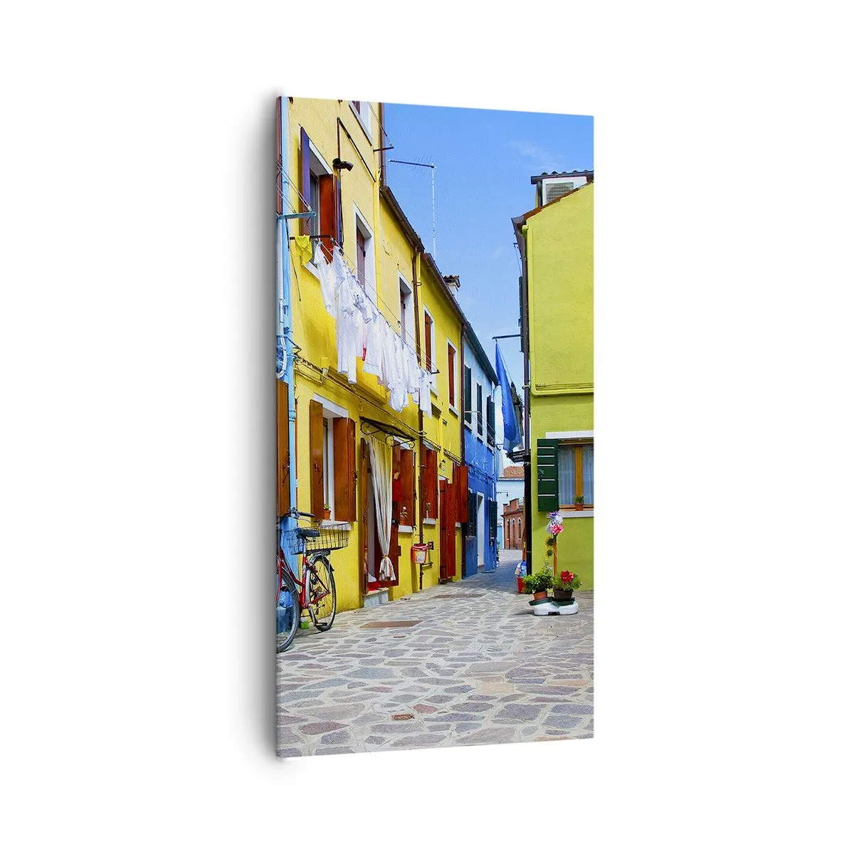 Impression sur toile - Image sur toile - Pastel, douce ruelle - 65x120 cm