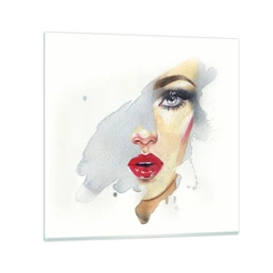 Impression sur verre - Image sur verre - Reflet dans une goutte d'eau - 30x30 cm