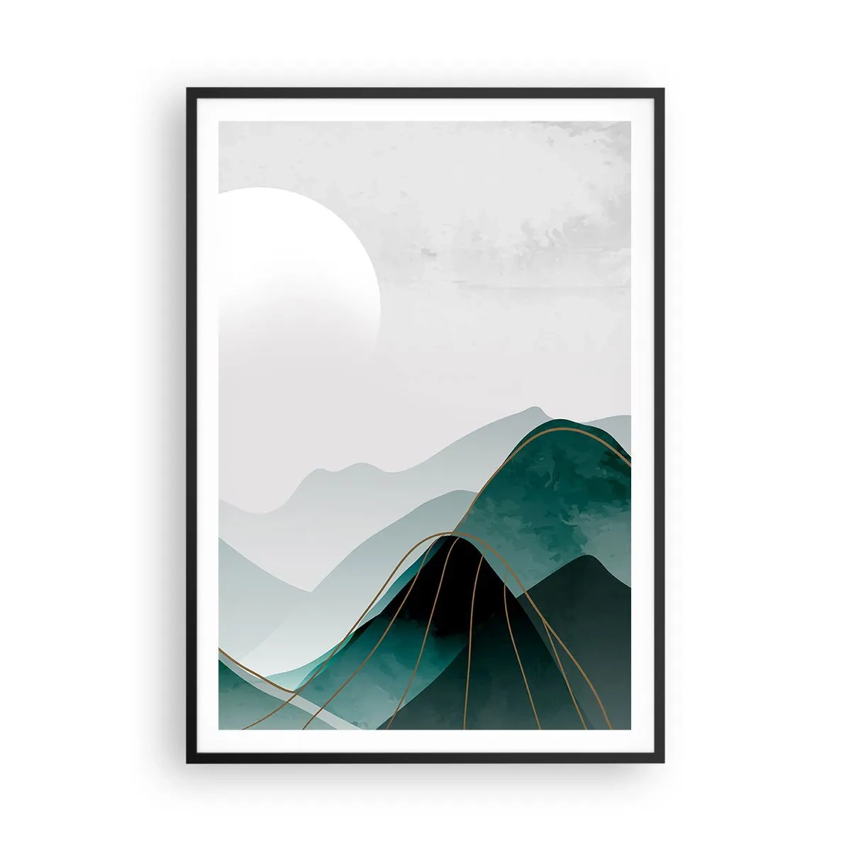 Affiche dans un cadre noir - Poster - En pleine majesté - 70x100 cm