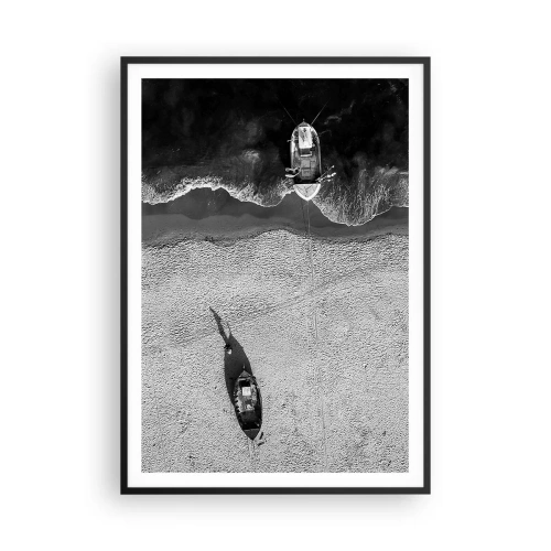 Affiche dans un cadre noir - Poster - Toujours sur le rivage… - 70x100 cm