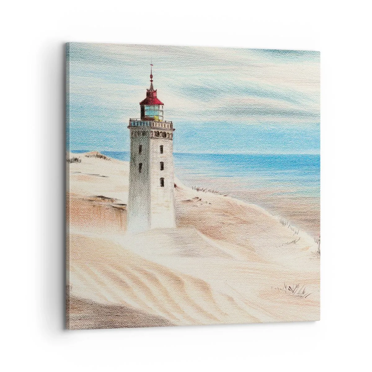 Impression sur toile - Image sur toile - Toujours regarder la mer - 60x60 cm