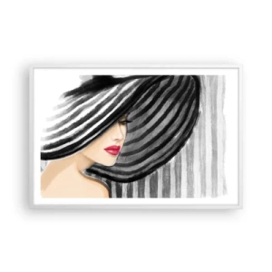 Affiche dans un cadre blanc - Poster - Où te chercher ? - 91x61 cm