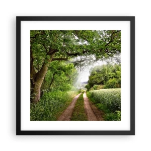 Affiche dans un cadre noir - Poster - Et in Arcadia ego - 40x40 cm