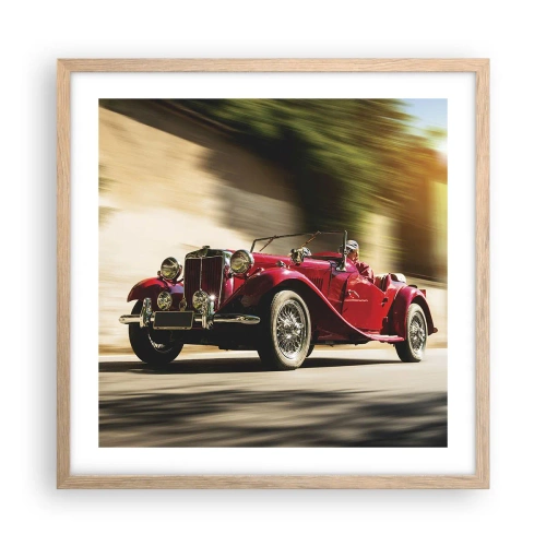 Affiche dans un chêne clair - Poster - Plus belle que Nike de Samothrace - 50x50 cm