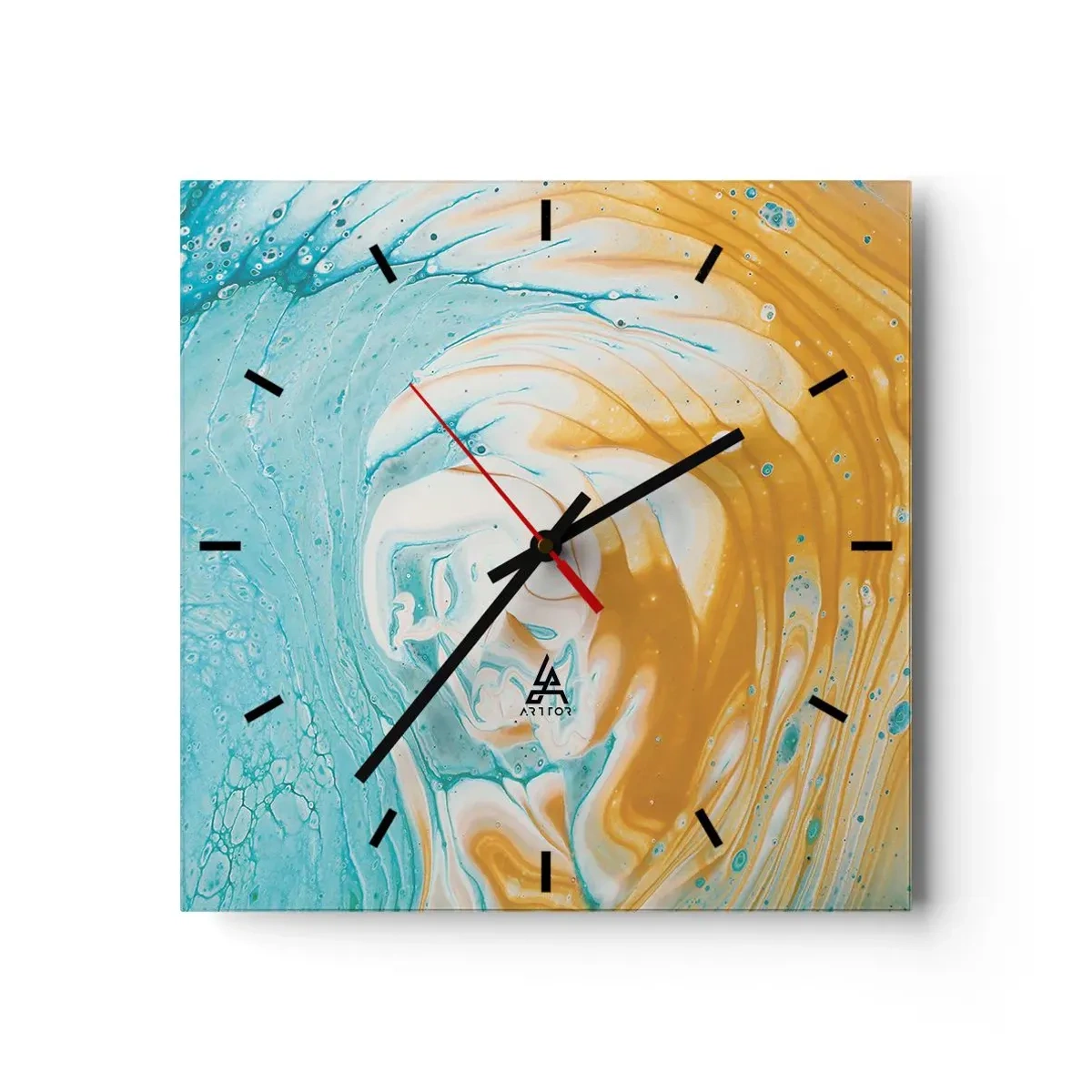 Horloge murale - Pendule murale - Tourbillon pastel - 40x40 cm