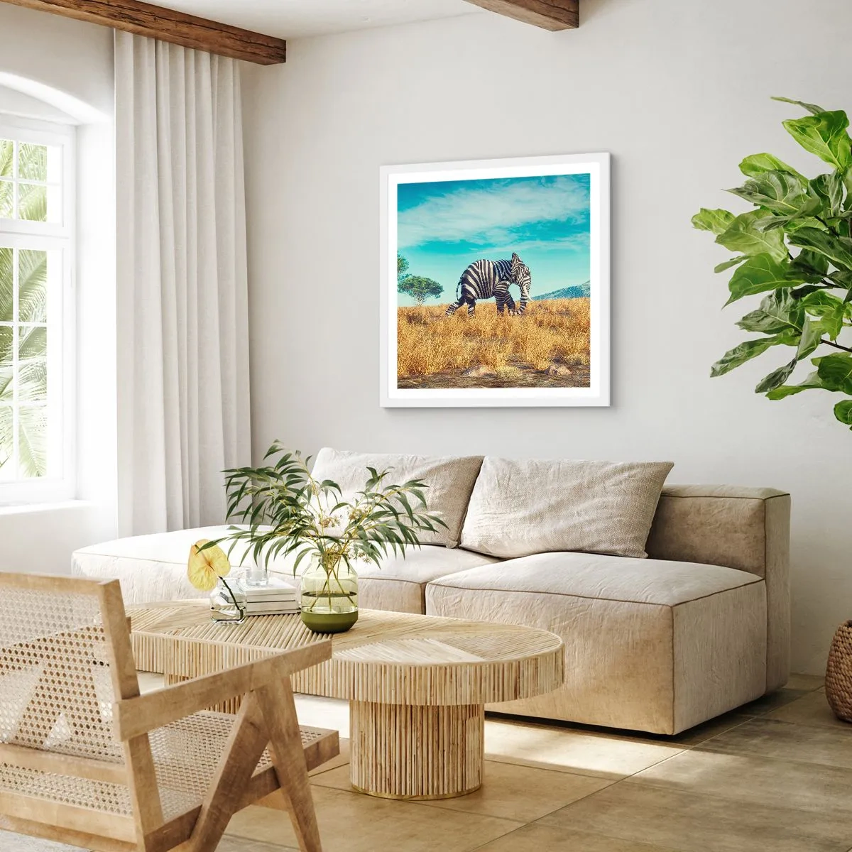 Affiche dans un cadre blanc - Poster - Le gris n'est déjà plus à la mode - 40x40 cm