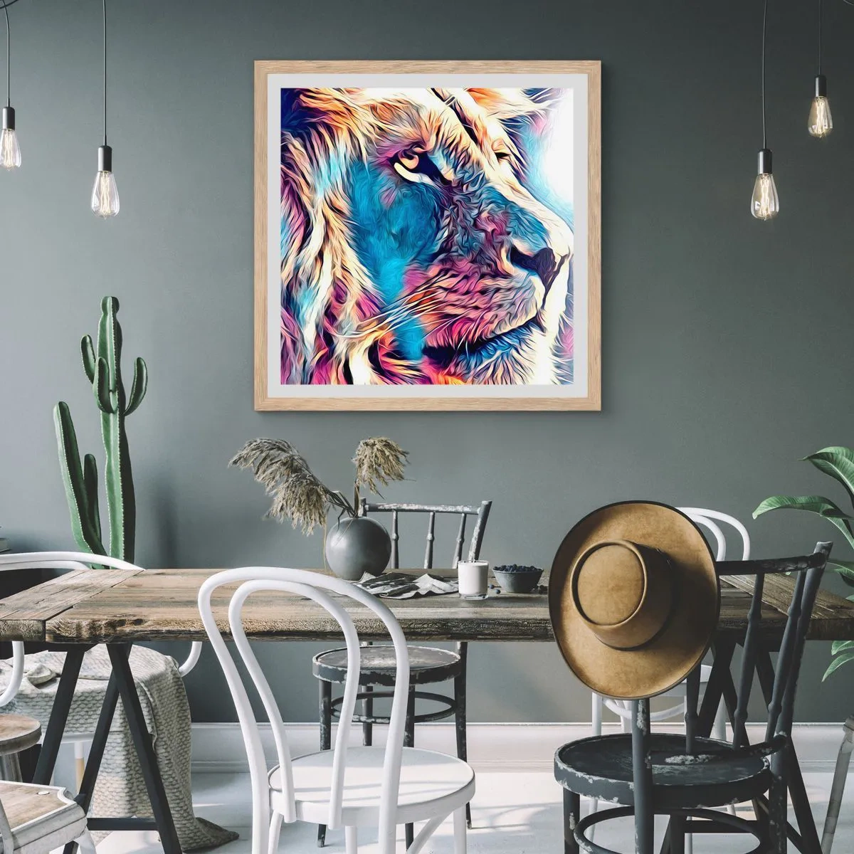 Affiche dans un chêne clair - Poster - L'intelligence de la nature - 40x40 cm