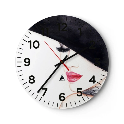 Horloge murale - Pendule murale - Élégance et sensualité - 30x30 cm
