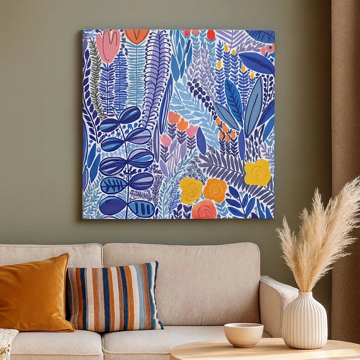 Impression sur toile - Image sur toile - Jardin hawaïen - 30x30 cm