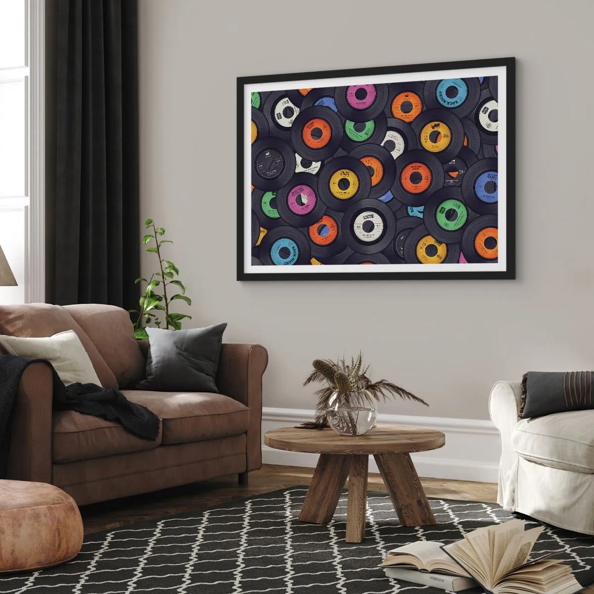 Affiche dans un cadre noir - Poster - Couleurs des classiques - 50x40 cm
