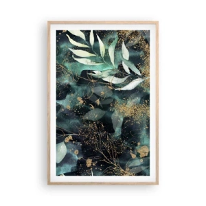 Affiche dans un chêne clair - Poster - Jardin magique - 61x91 cm