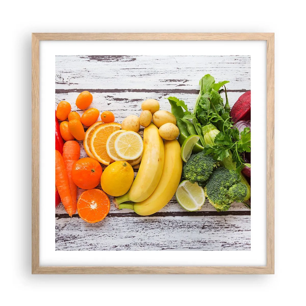 Affiche dans un chêne clair - Poster - Ce n'est pas suffisant? - 50x50 cm