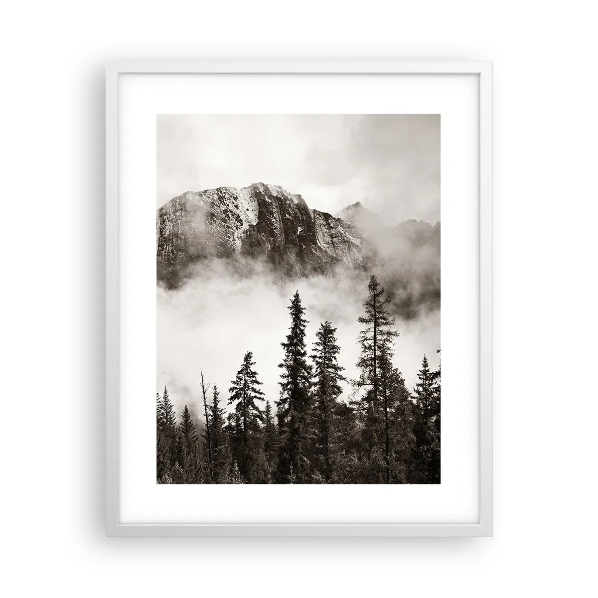 Affiche dans un cadre blanc - Poster - Seigneur de granite - 40x50 cm