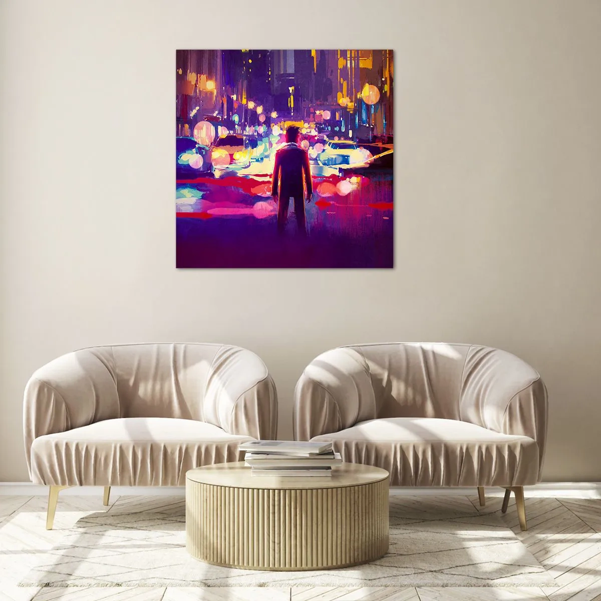 Impression sur verre - Image sur verre - Immergé dans la lumière - 60x60 cm