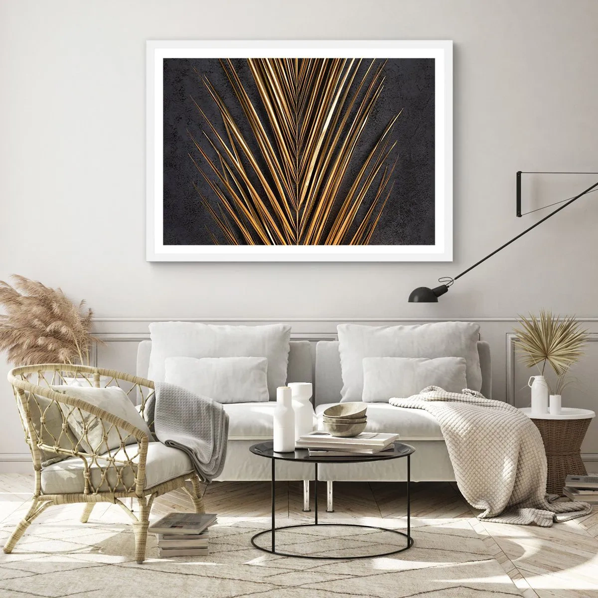 Affiche dans un cadre blanc - Poster - L'or des tropiques - 100x70 cm