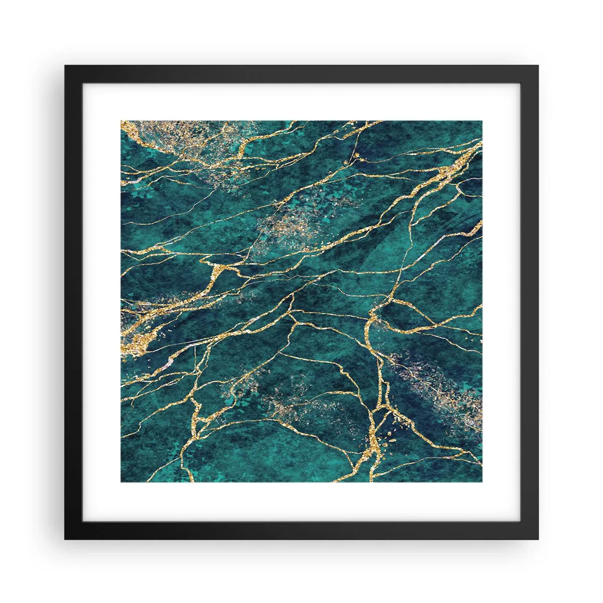 Affiche dans un cadre noir - Poster - Mine d'or - 40x40 cm