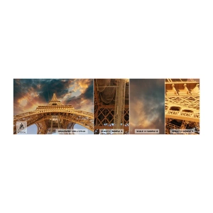 Échantillon de Papier Peint Autocollant Deluxe Sticker - Comment l'humanité a atteint le ciel - tour Eiffel, Architecture, Paris - 100x30 cm