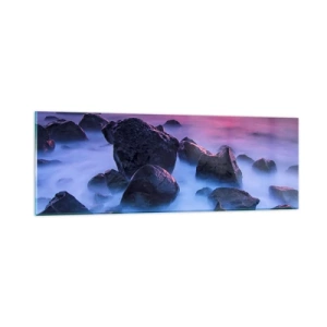 Impression sur verre - Image sur verre - Naissance dans la lumière et le brouillard - 90x30 cm