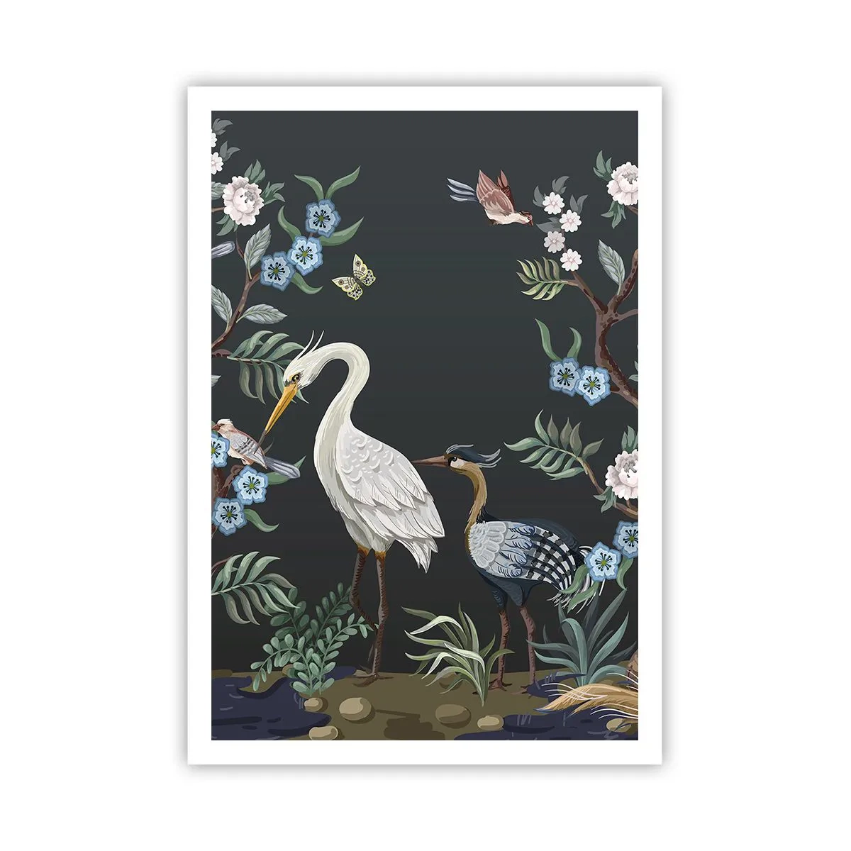 Affiche - Poster - Parade d'oiseaux - 70x100 cm