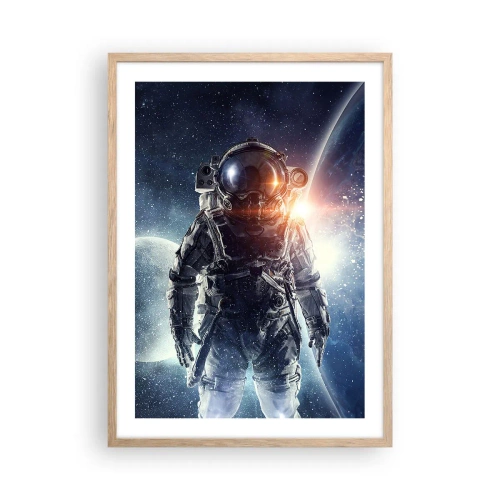 Affiche dans un chêne clair - Poster - Aventure spatiale - 50x70 cm
