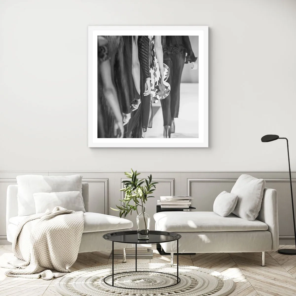 Affiche dans un cadre blanc - Poster - Un défilé stylé - 30x30 cm