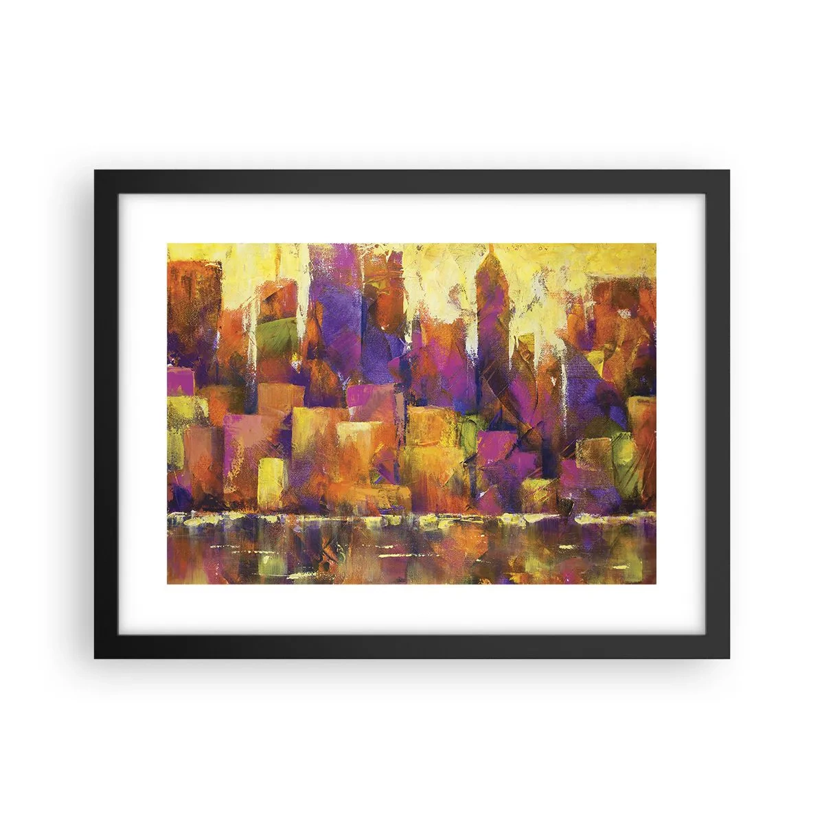 Affiche dans un cadre noir - Poster - Composition métropolitaine - 40x30 cm
