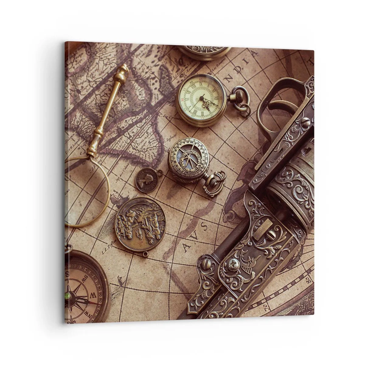 Impression sur toile - Image sur toile - L'aventure appelle - 60x60 cm