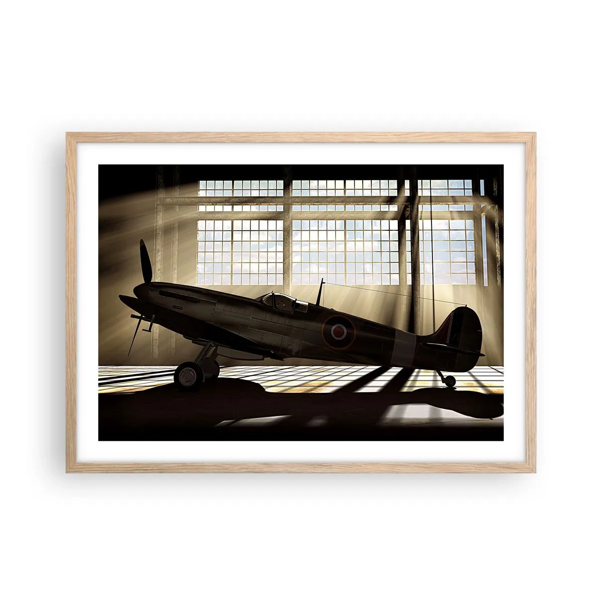 Affiche dans un chêne clair - Poster - Le repos du guerrier - 70x50 cm