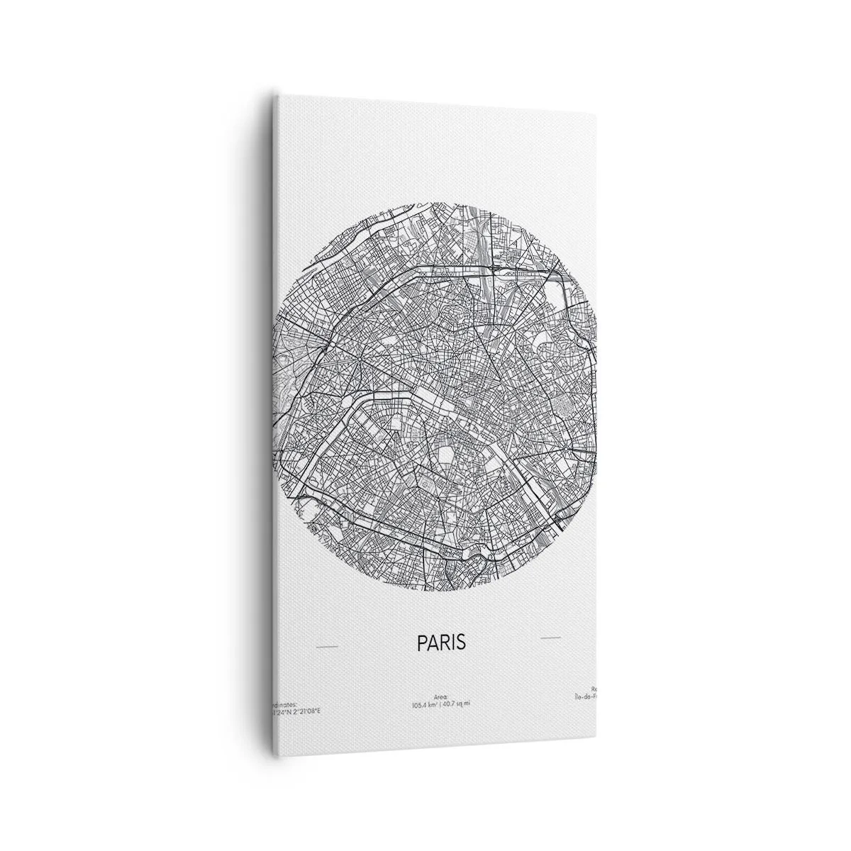 Impression sur toile - Image sur toile - Anatomie de Paris - 55x100 cm