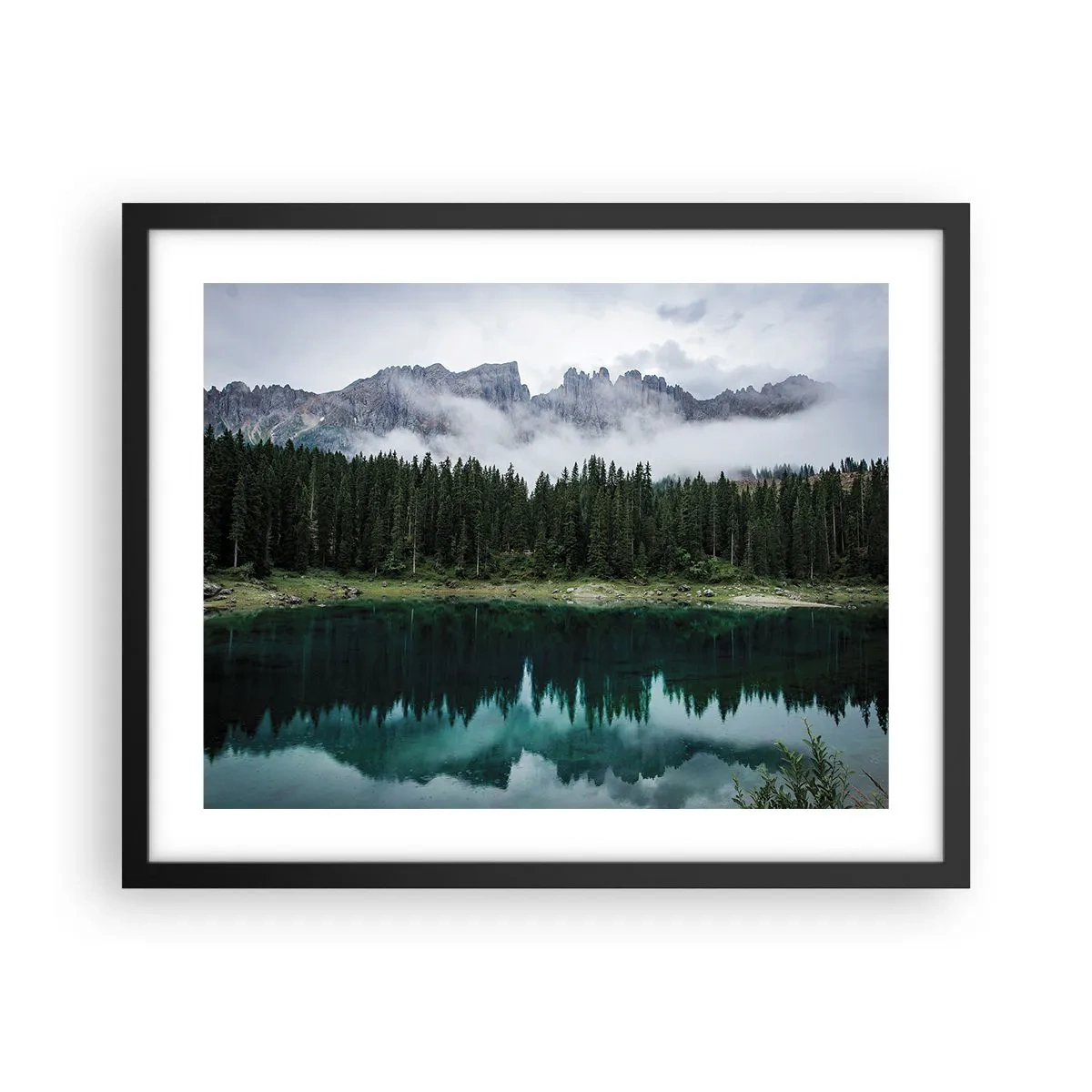 Affiche dans un cadre noir - Poster - Chut, chut, ne réveillons pas l'eau qui dort - 50x40 cm