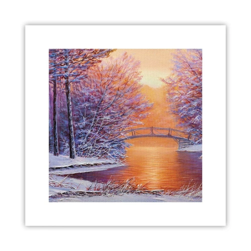 Affiche - Poster - On se rencontre ici - 30x30 cm