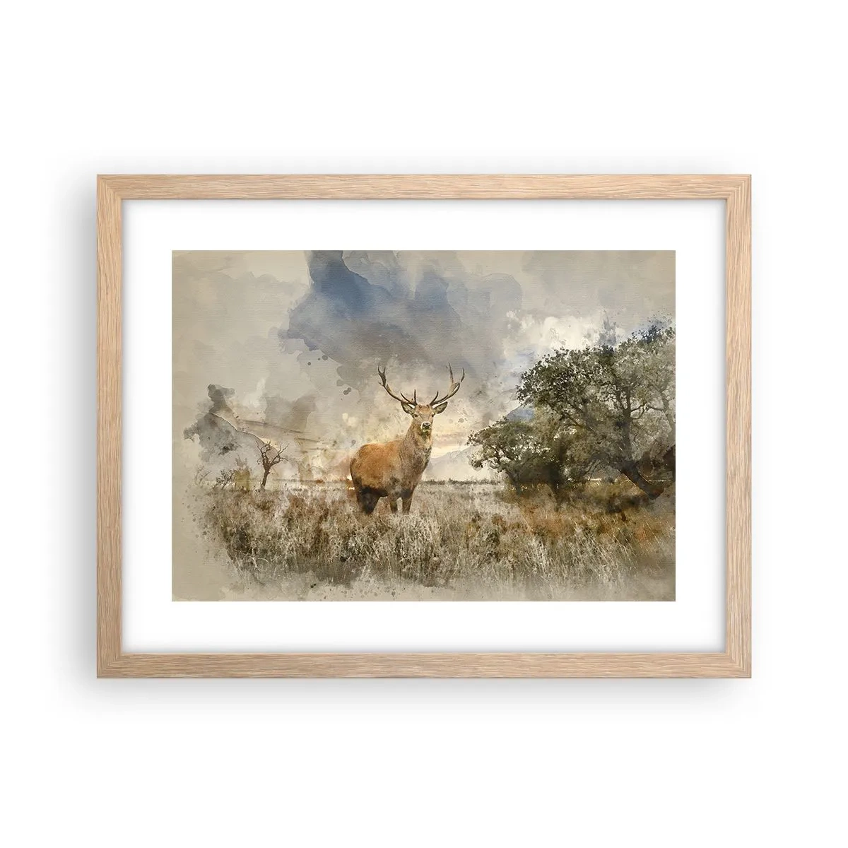 Affiche dans un chêne clair - Poster - Dignité - force - majesté - 40x30 cm