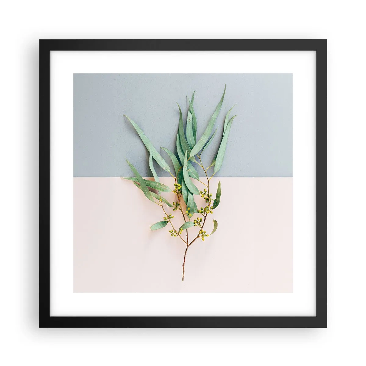 Affiche dans un cadre noir - Poster - Subtilité pastel - 40x40 cm