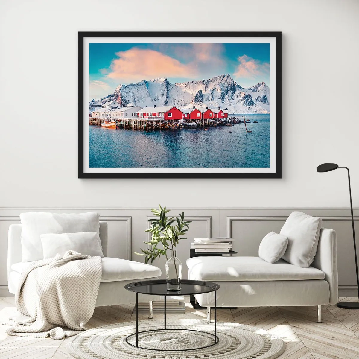 Affiche dans un cadre noir - Poster - Retraite dans le nord - 50x40 cm