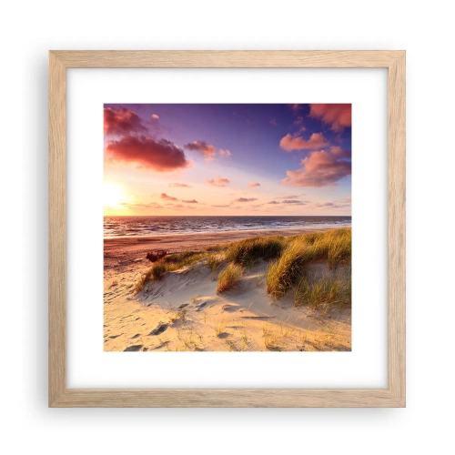 Affiche dans un chêne clair - Poster - L'air sent déjà l'été - 30x30 cm