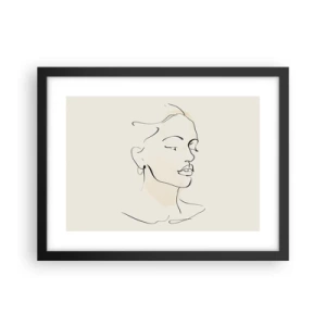 Affiche dans un cadre noir - Poster - Une ligne certaine - 40x30 cm