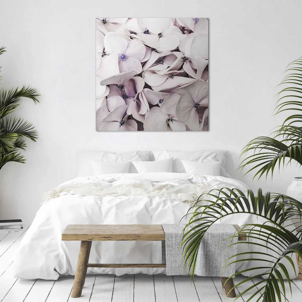 Impression sur toile - Image sur toile - Dans un flot de fleurs - 30x30 cm