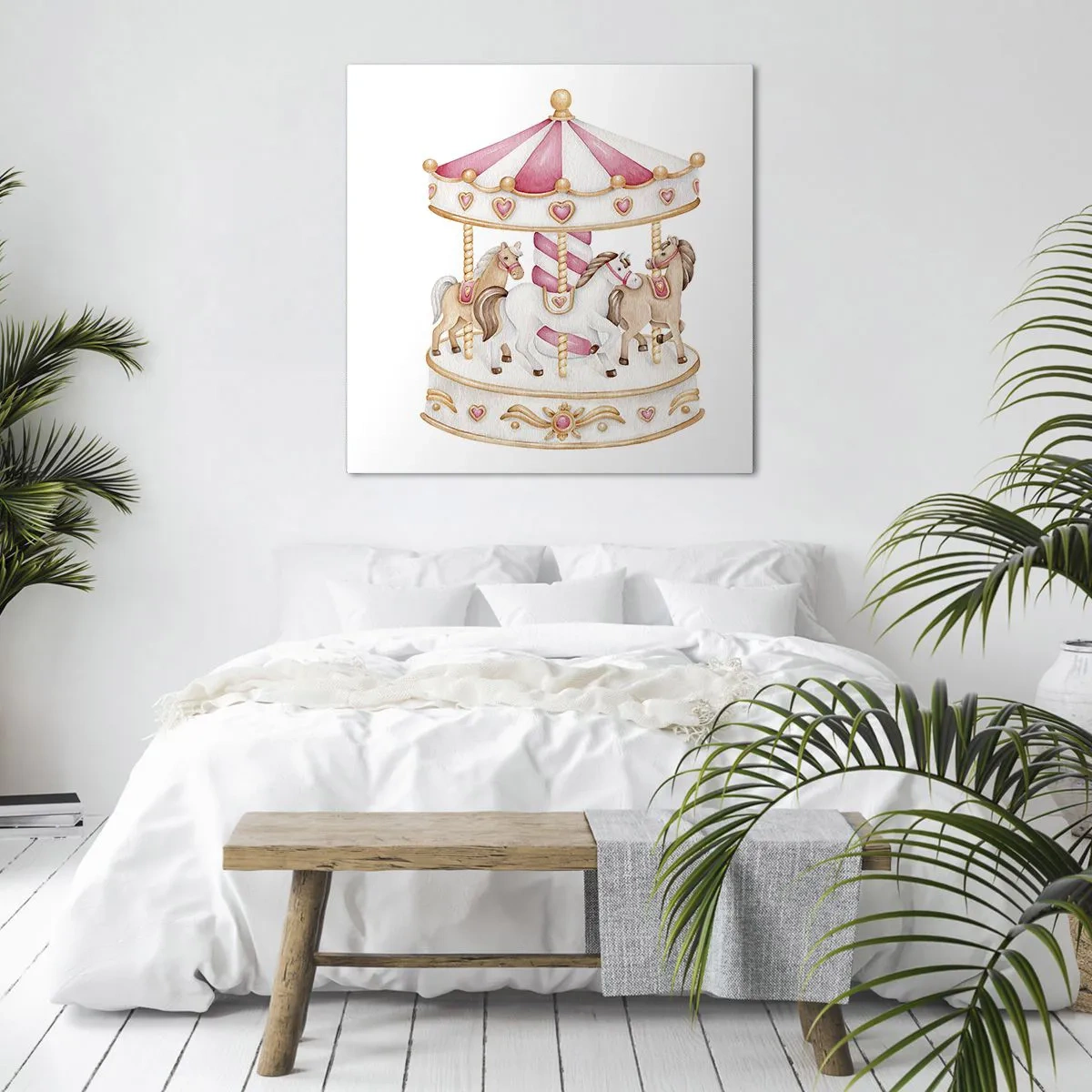 Impression sur toile - Image sur toile - Le doux monde de l'enfance - 30x30 cm