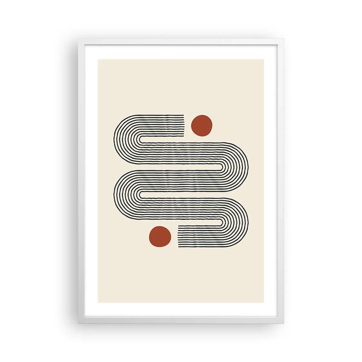 Affiche dans un cadre blanc - Poster - Du début à la fin - 50x70 cm