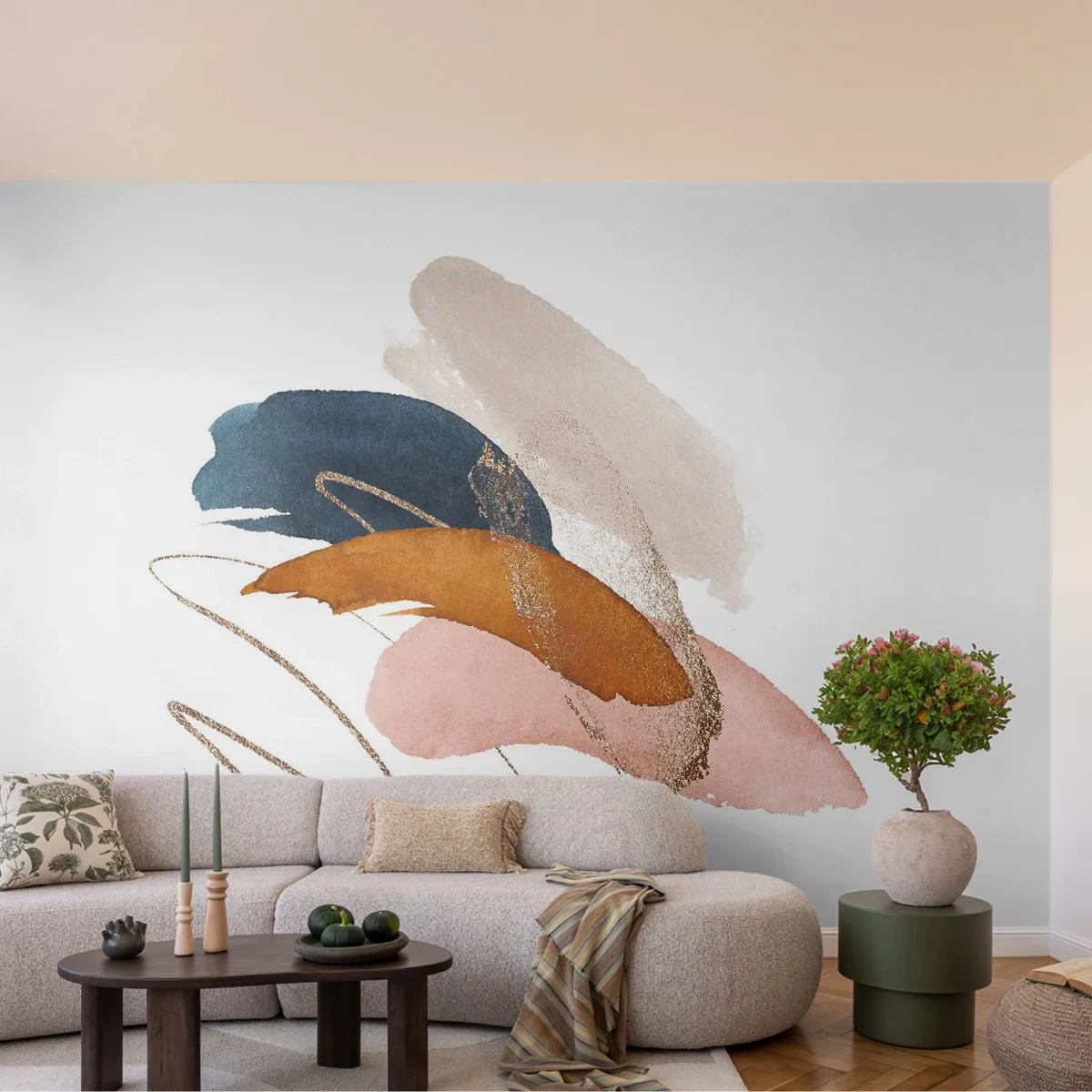 Papier Peint Photo Premium Canvas - Composition ailée - Abstraction, Morceau, Conception - 250x175 cm