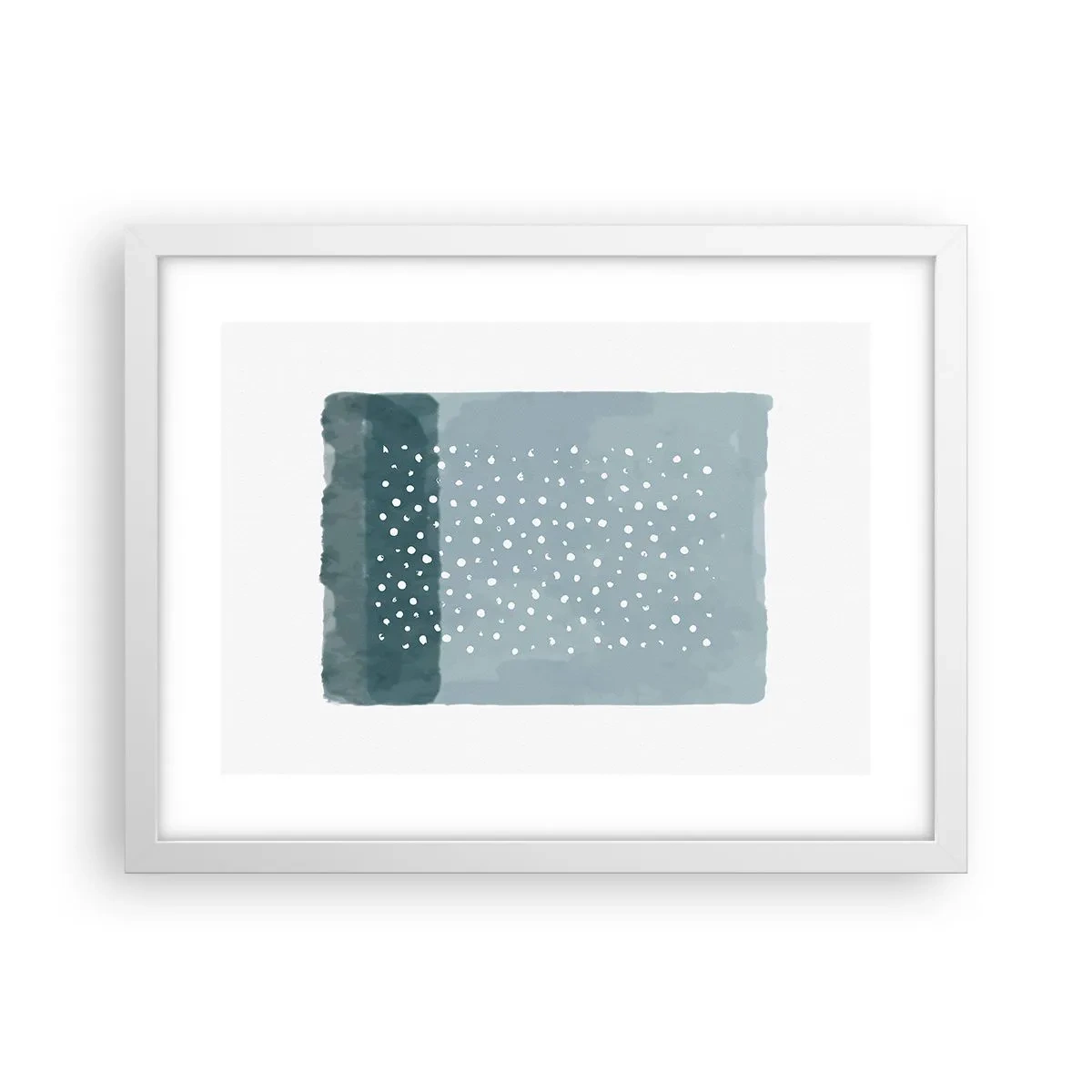 Affiche dans un cadre blanc - Poster - Évolution de bleus - 40x30 cm