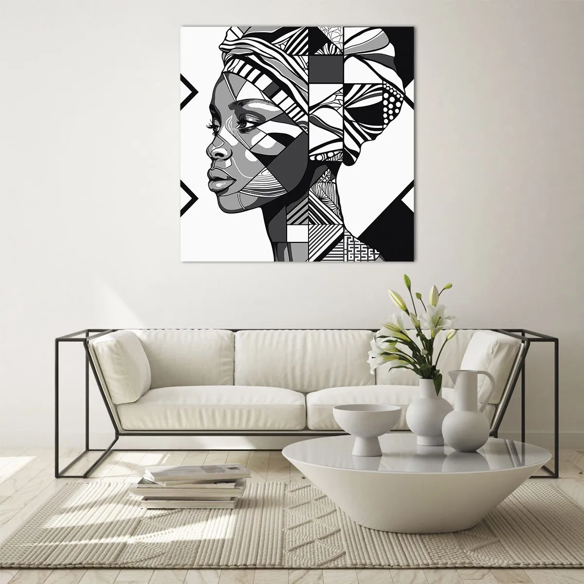 Impression sur verre - Image sur verre - Portrait ethnique - 60x60 cm