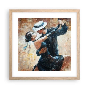 Affiche dans un chêne clair - Poster - À la Rudolf Valentino - 40x40 cm