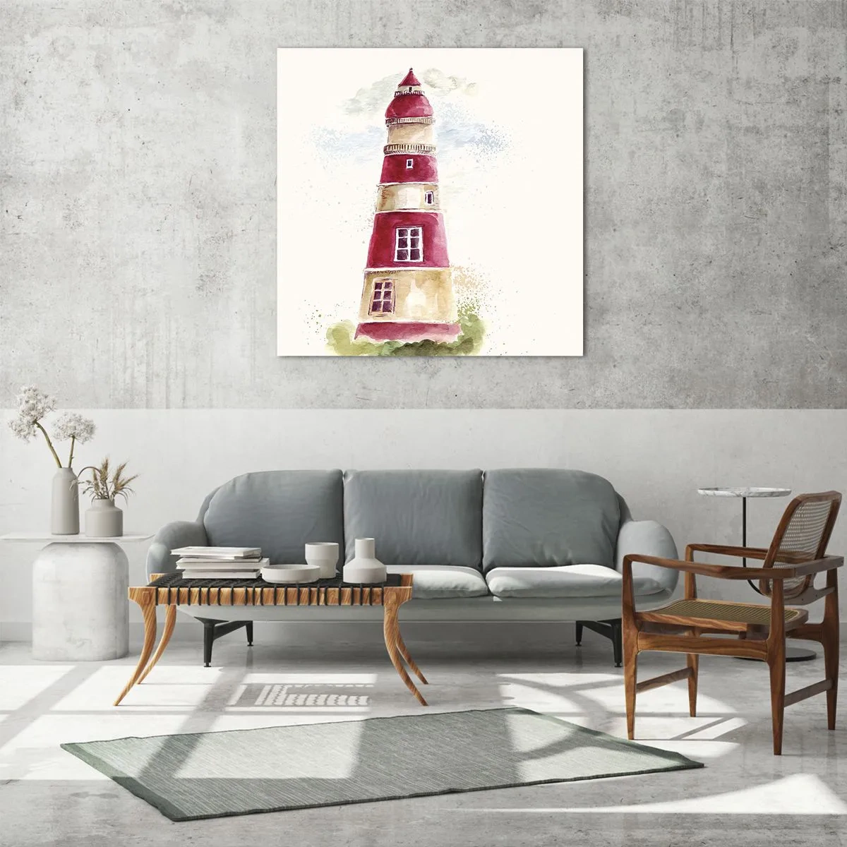 Impression sur verre - Image sur verre - Il y a toujours beau temps autour - 40x40 cm
