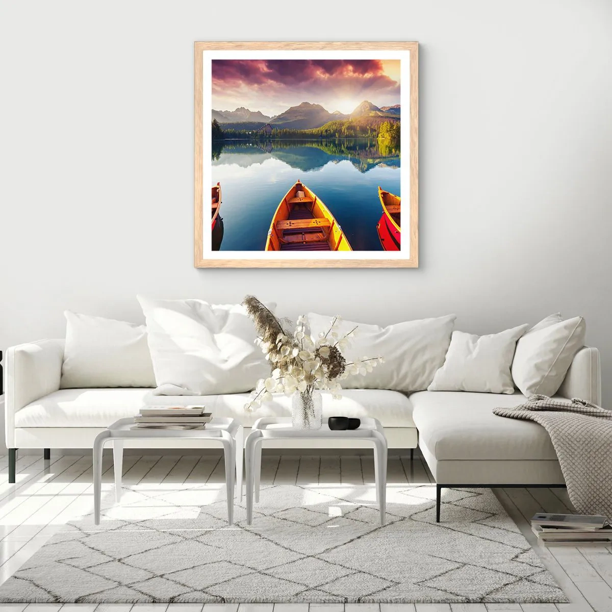 Affiche dans un chêne clair - Poster - Rien contre nature - 60x60 cm