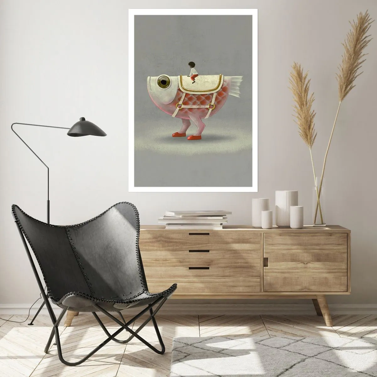 Affiche - Poster - Le cavalier poisson - 61x91 cm