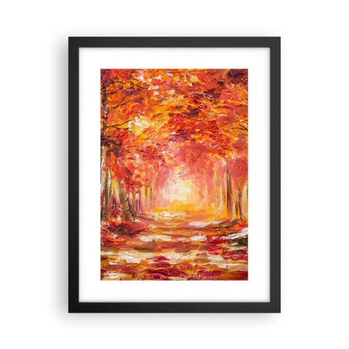 Affiche dans un cadre noir - Poster - Forêt de cuivre - 30x40 cm