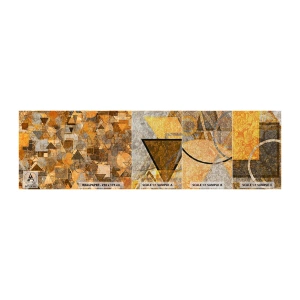 Échantillon de Papier Peint Premium Canvas - Le monde en forme - Abstraction, Morceau, Modèle moderne - 100x30 cm